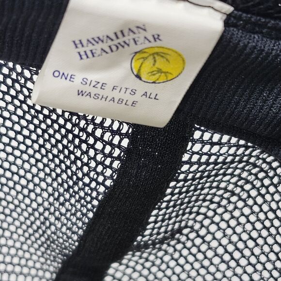 Hawaiian Headware Black Vintage Snap-Back Mesh-Back Cap - Picture 8 of 9